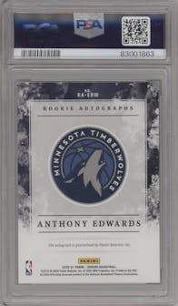 Anthony Edwards from the 2020-21 Panini Origins  set graded by PSA and given an overall grade of 10.