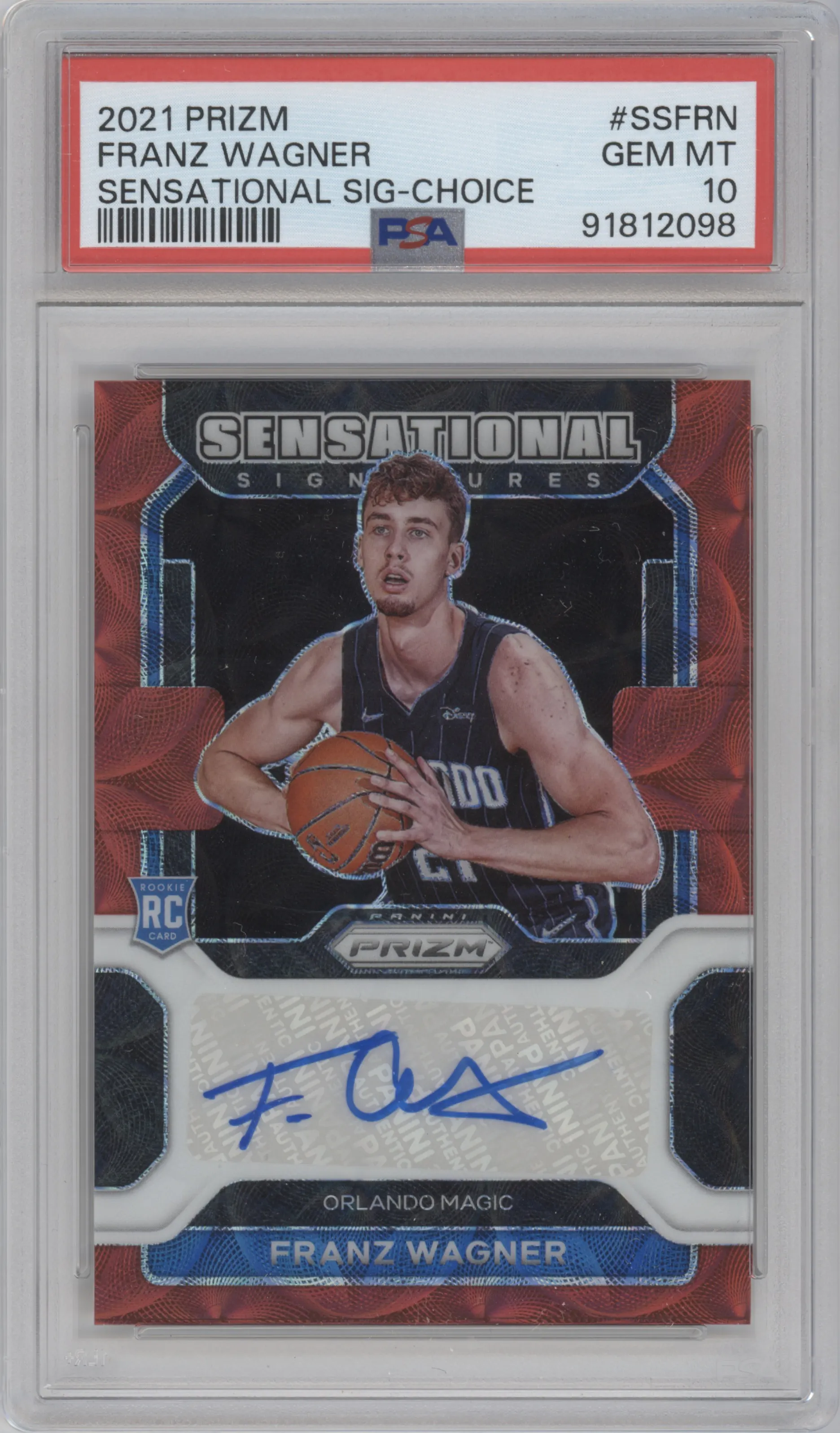 2021 Panini Prizm Sensational Sig. Franz Wagner Choice #SS-FRN PSA 10