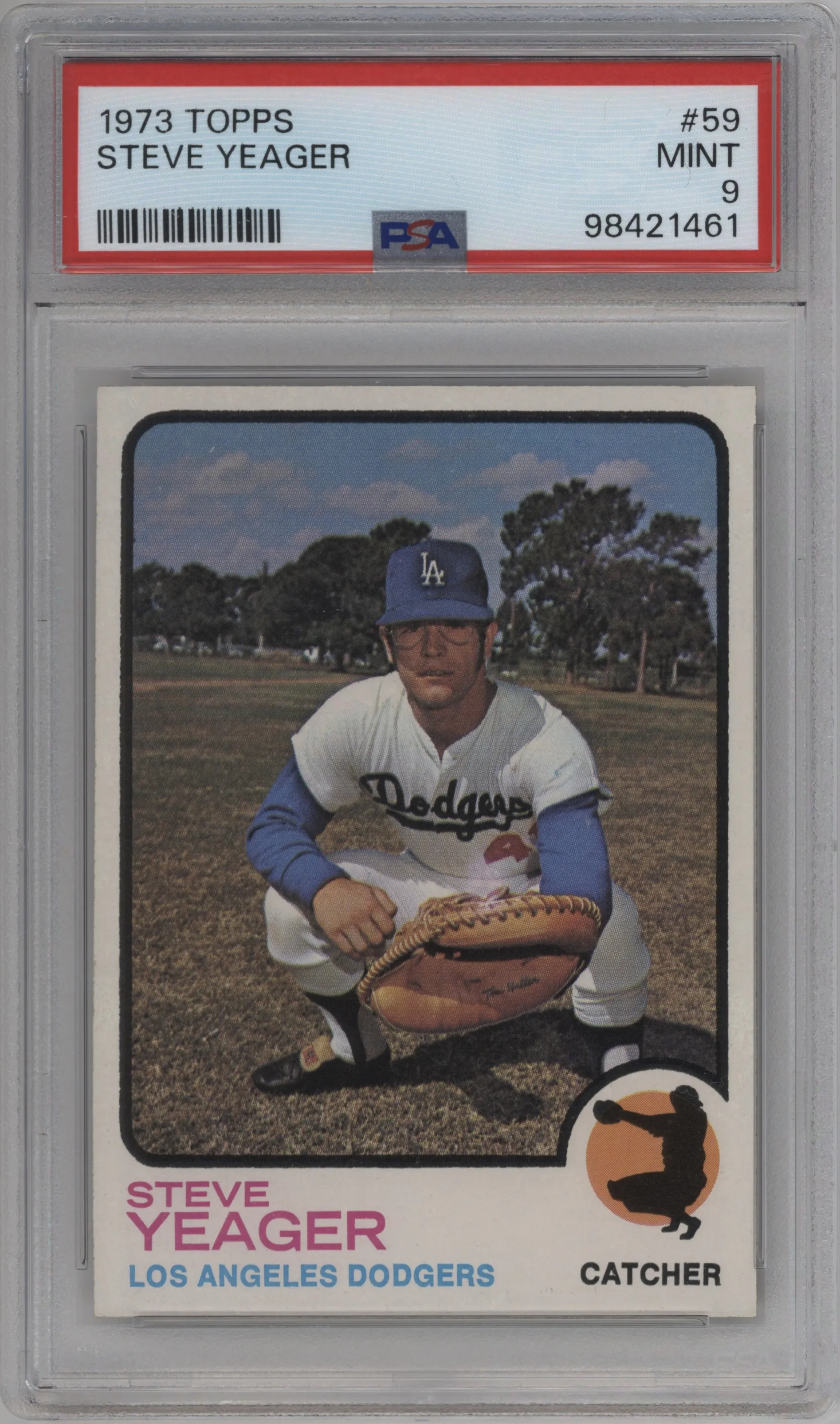 1973 Topps Steve Yeager PSA 9
