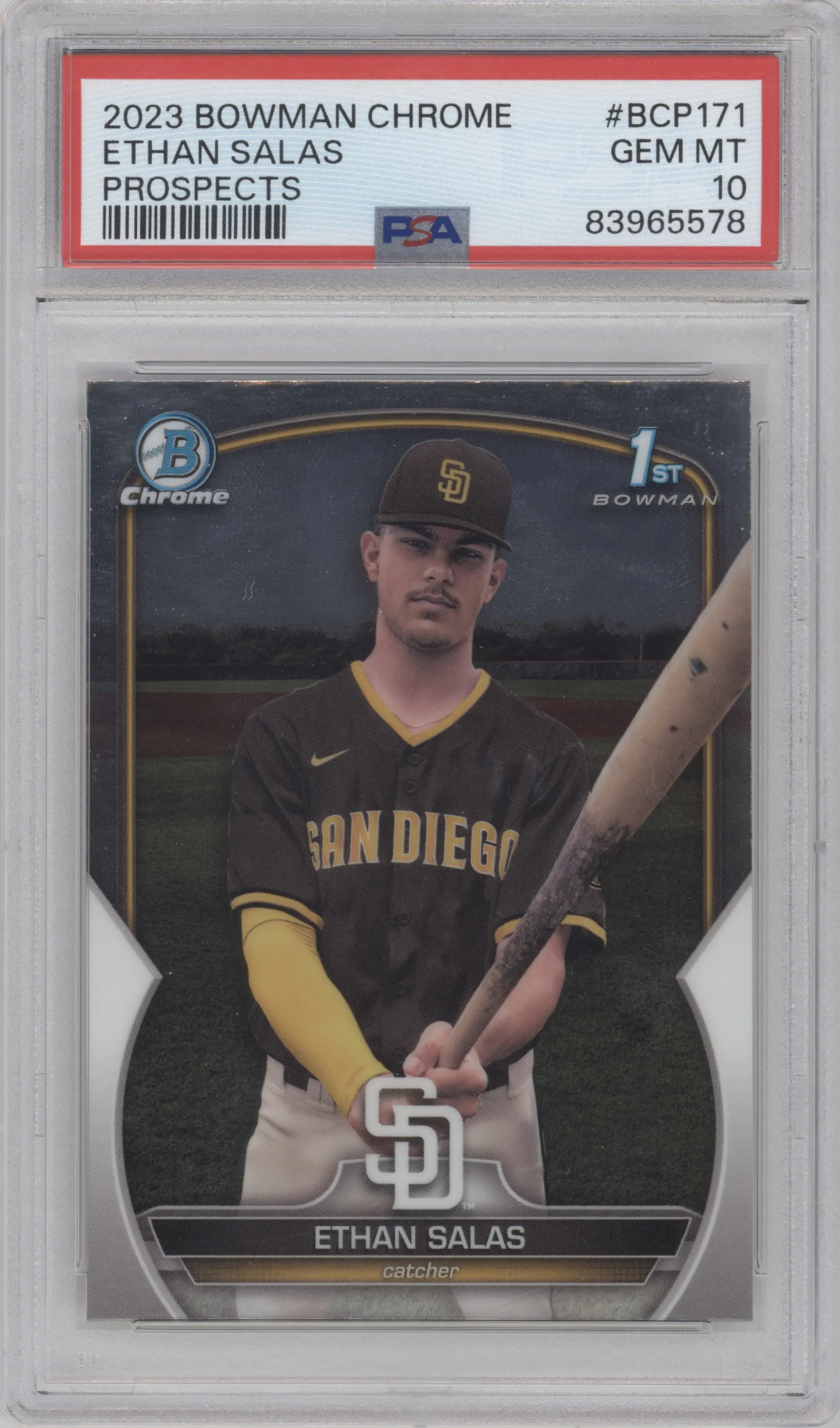 2023 Bowman Chrome Prospect Ethan Salas #BCP-171 PSA 10