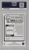 Victor Wembanyama from the 2023-24 Panini NBA Hoops set featuring a Winter parallel graded by PSA and given an overall grade of 10.