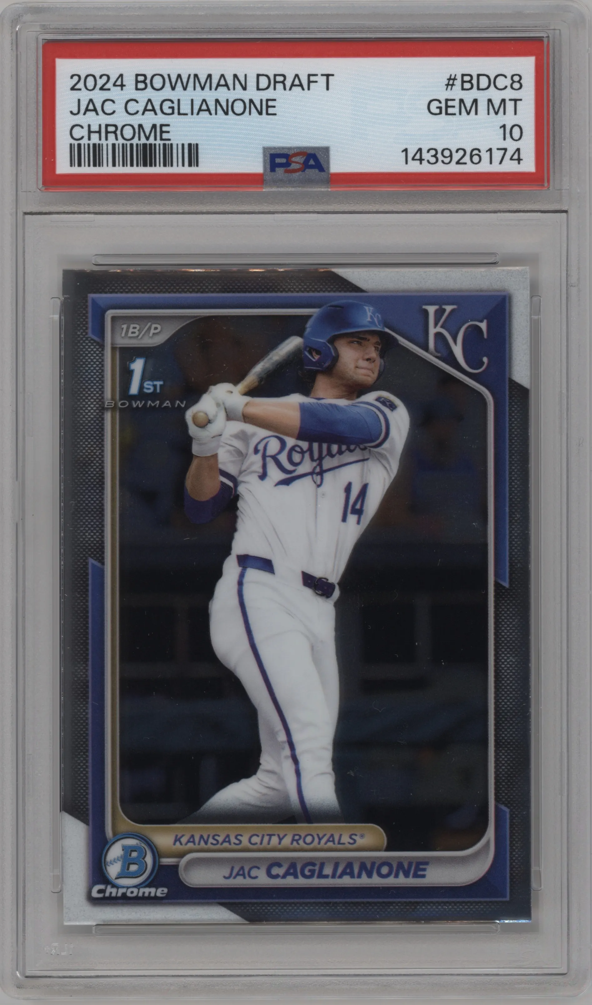2024 Bowman Draft Chrome Jac Caglianone PSA 10