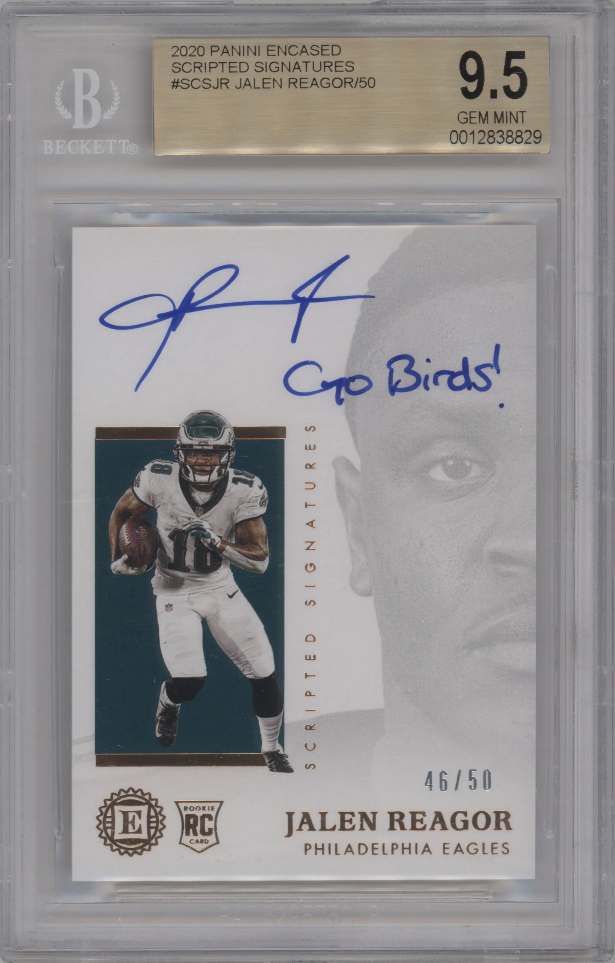 2020 Panini Encased Scripted Sig. Jalen Reagor #SCS-JR BGS 9.5