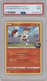 Scorbunny on the Ball from the 2020 Pokemon Futsal set graded by PSA and given an overall grade of 9.