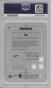 Chad Johnson from the 2001 Upper Deck Ovation set graded by PSA and given an overall grade of 9.