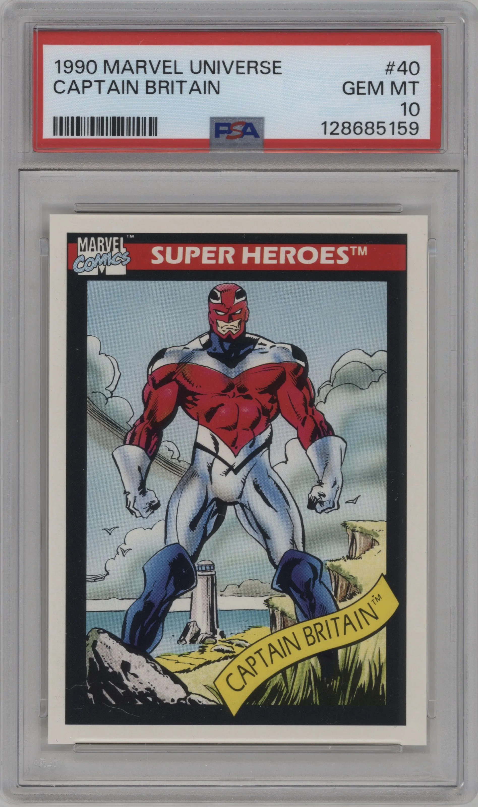 1990 Impel Marvel Universe Captain Britain #40 PSA 10