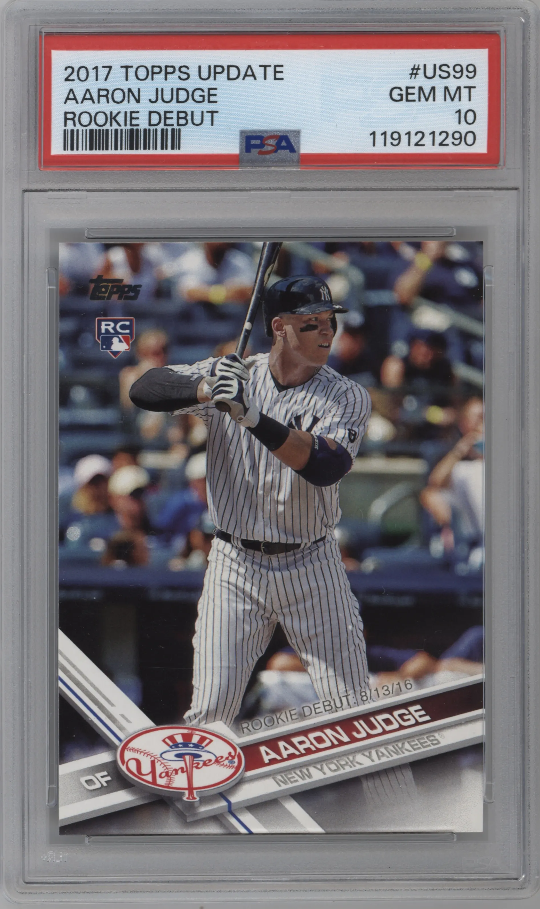 2017 Topps Update Aaron Judge #US99 PSA 10