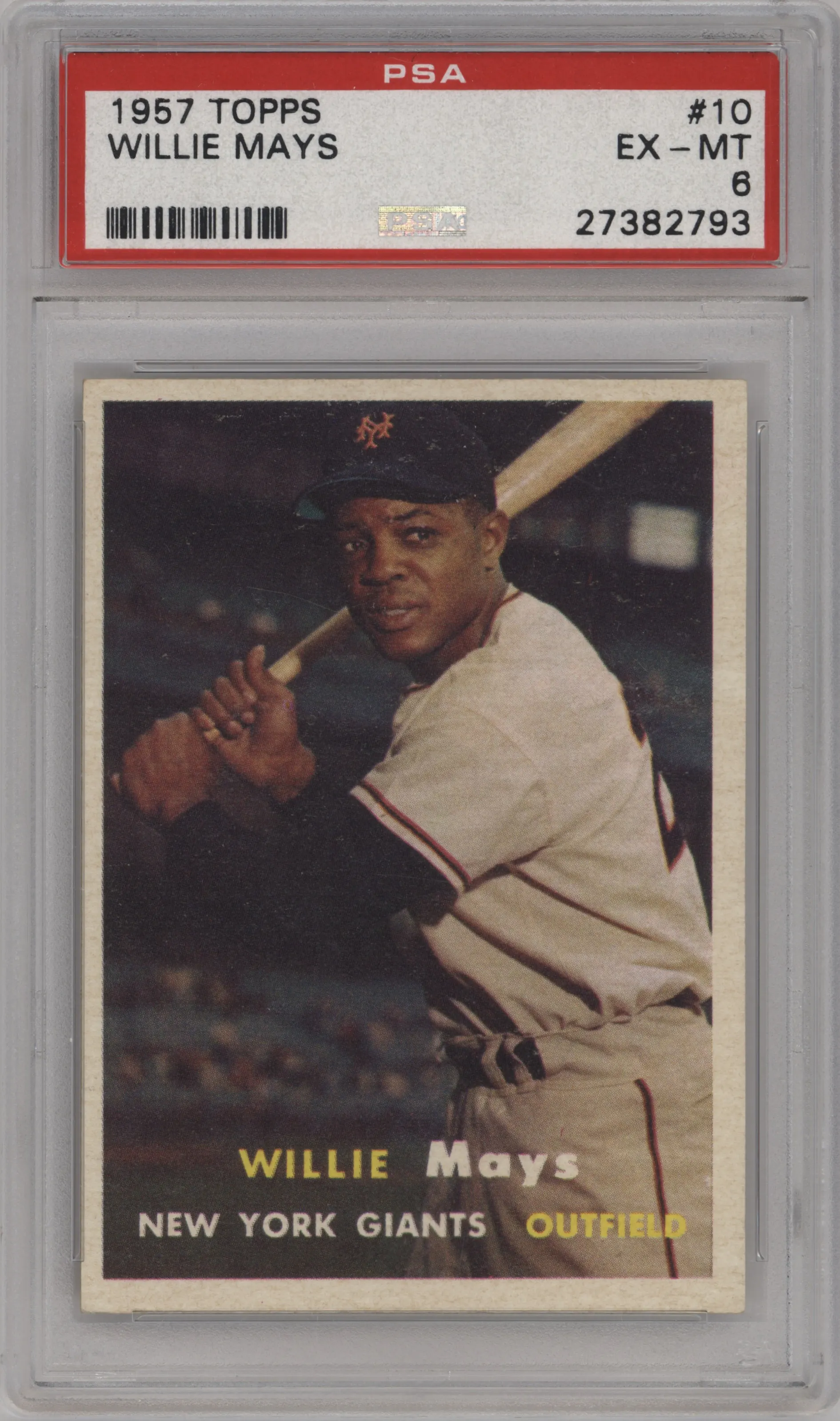 1957 Topps Willie Mays #10 PSA 6