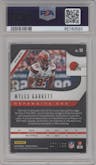 Myles Garrett from the 2019 Panini Prizm set featuring a Blue Wave  parallel graded by PSA and given an overall grade of 10.