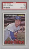 Don Drysdale from the 1967 Topps set graded by PSA and given an overall grade of 5.