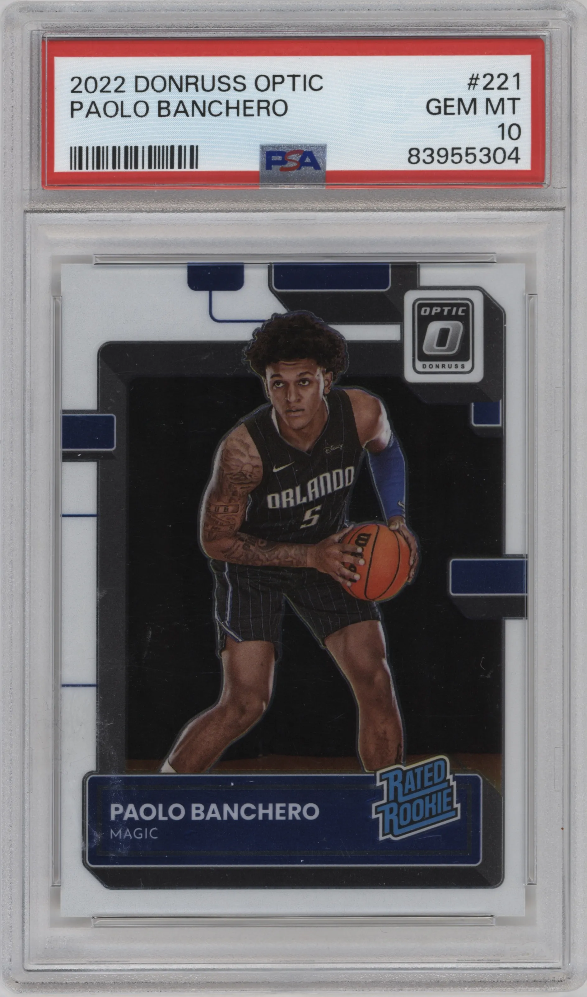 2022 Panini Donruss Optic Rated Rookie Paolo Banchero PSA 10