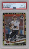 Joe Burrow from the 2023 Donruss Optic set featuring a Electricity parallel graded by PSA and given an overall grade of 10.