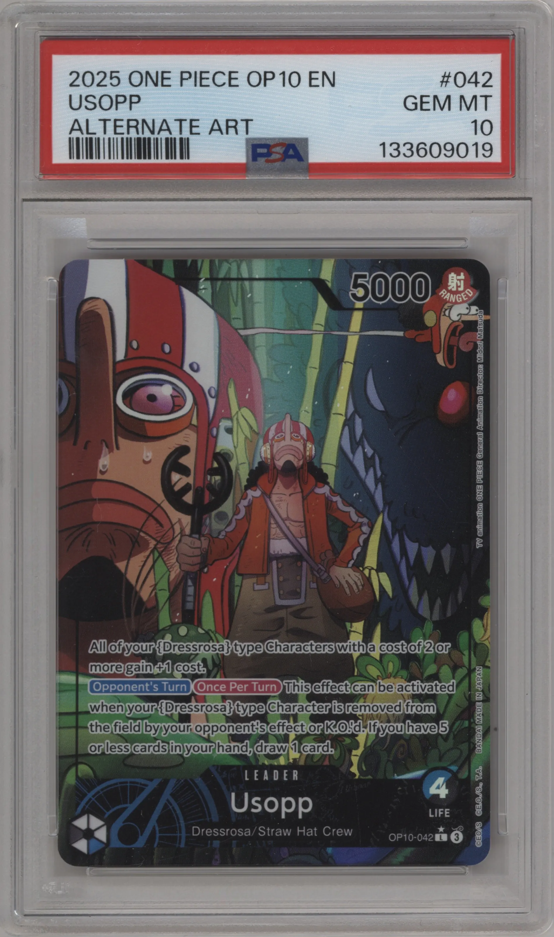 2025 One Piece Royal Blood Usopp Alternate Art PSA 10
