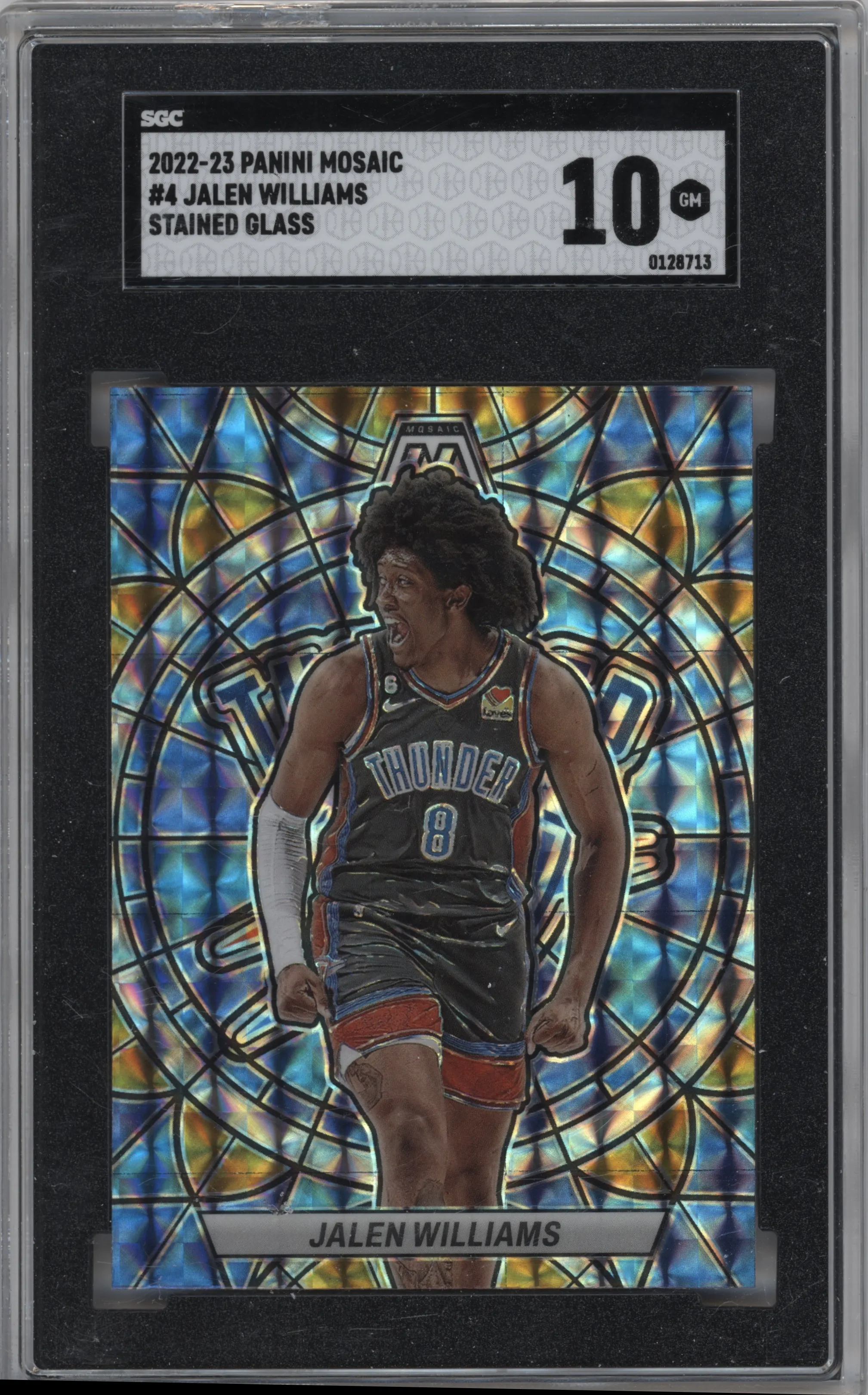 2022 Panini Mosaic Stained Glass Jalen Williams SGC 10