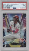 Elly De La Cruz from the 2024 Topps Chrome Update set graded by PSA and given an overall grade of 9.