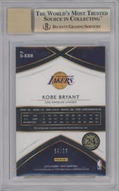 Kobe Bryant from the 2015-16 Panini Select  set graded by Beckett and given an overall grade of 9.5.