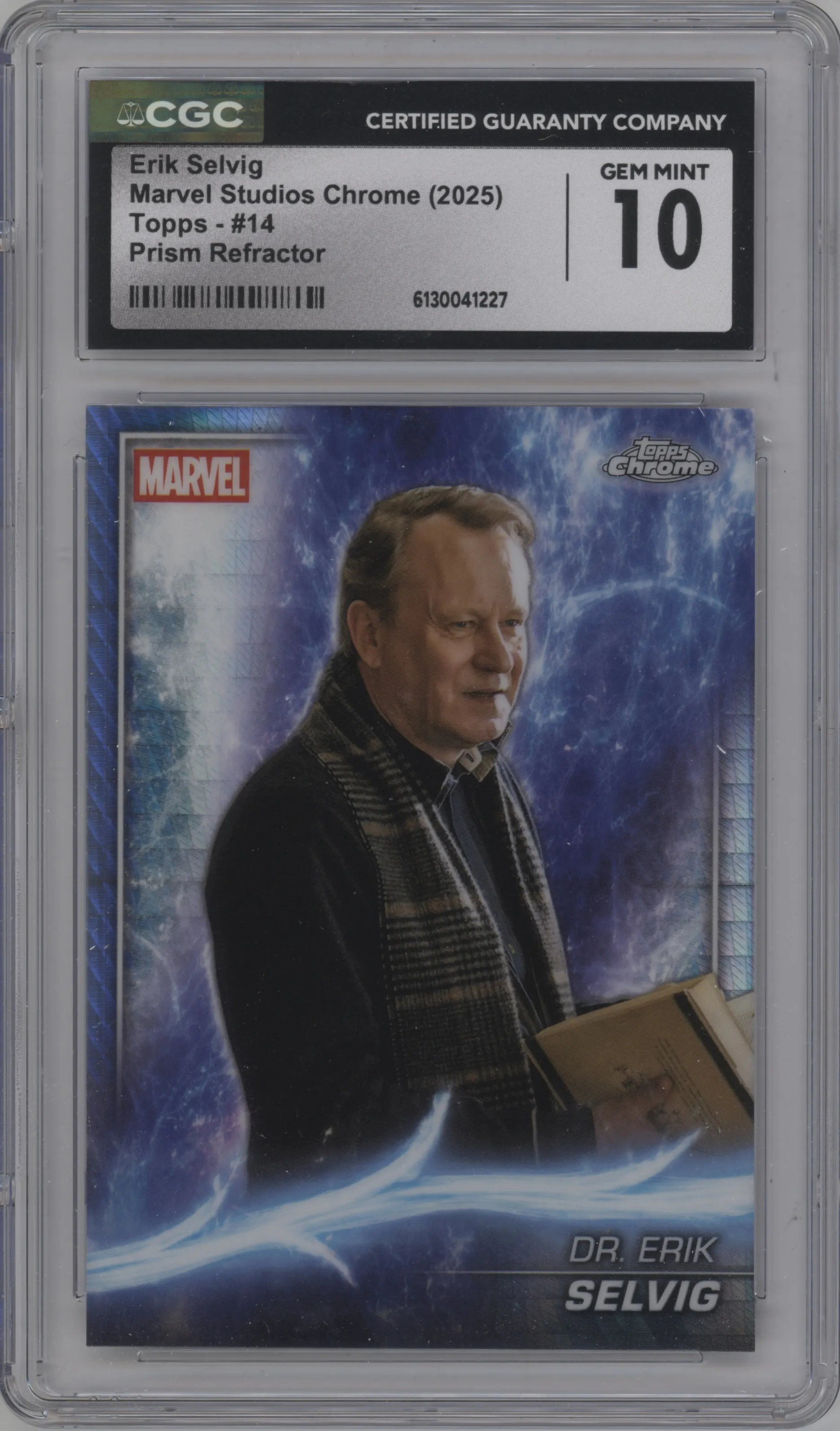 2025 Topps Chrome Marvel Studios Erik Selvig Prism Refractor #14 CGC 10
