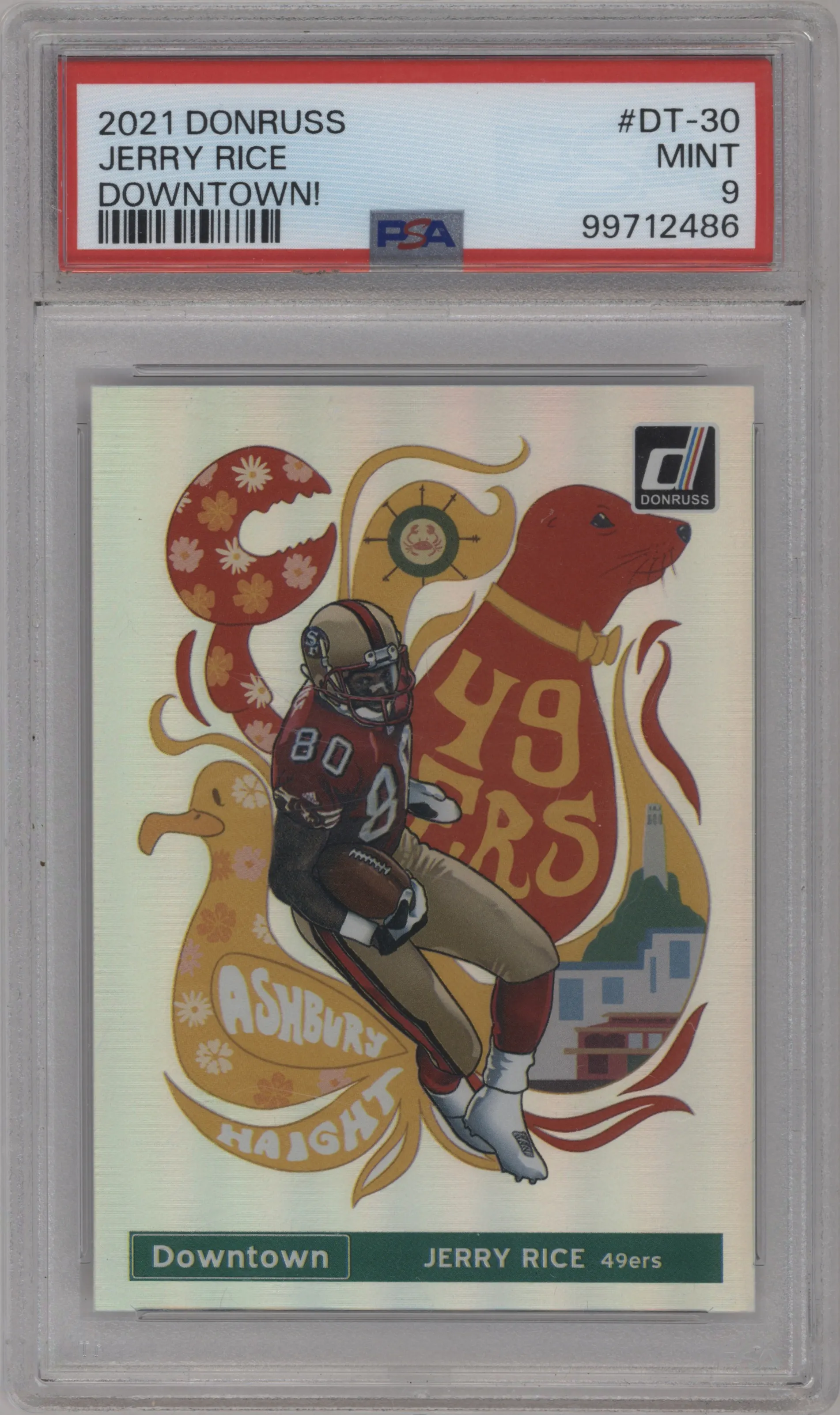 2021 Panini Donruss Downtown Jerry Rice #DT-30 PSA 9