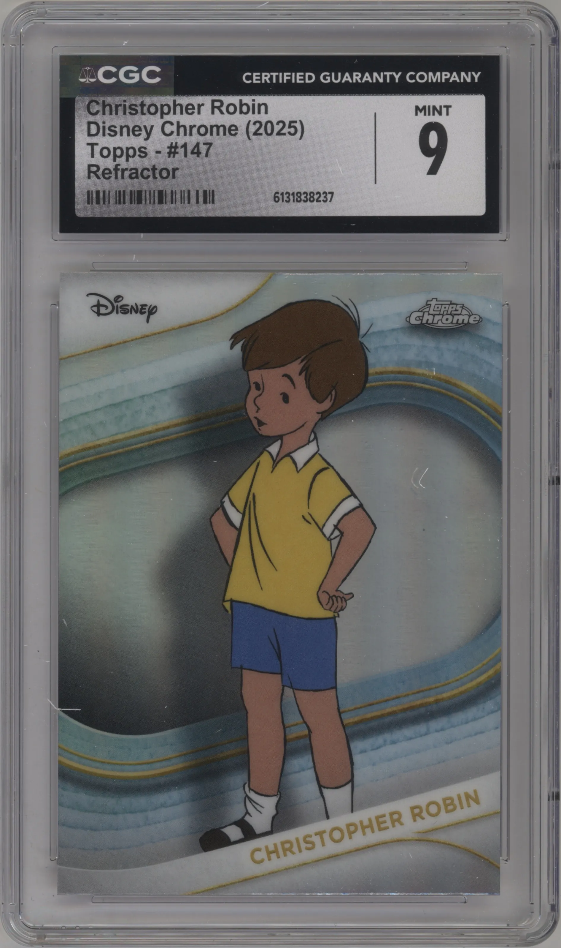 2025 Topps Chrome Disney Christopher Robin Refractor CGC 9