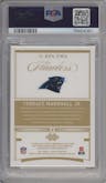 Terrace Marshall Jr. from the 2021 Panini Flawless set featuring a Silver parallel graded by PSA and given an overall grade of 10.
