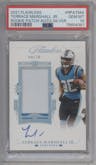 Terrace Marshall Jr. from the 2021 Panini Flawless set featuring a Silver parallel graded by PSA and given an overall grade of 10.