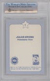 Julius Erving from the 1984 Star Slam Dunk Championship set graded by Beckett and given an overall grade of 8.5.