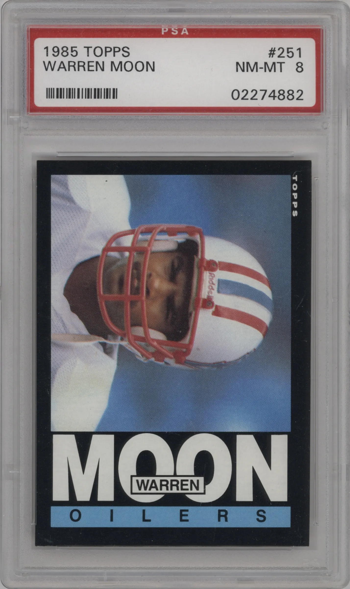 1985 Topps Warren Moon PSA 8