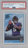 Lamar Jackson from the 2018 Panini Donruss Optic set graded by PSA and given an overall grade of 10.