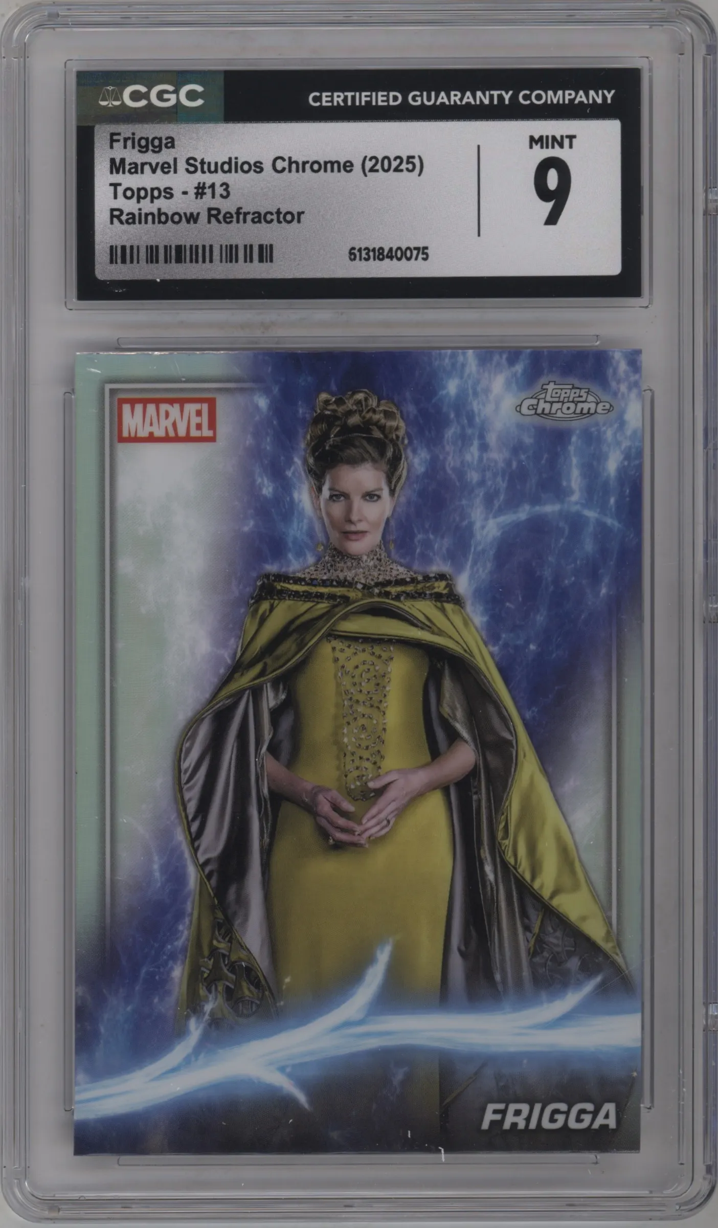 2025 Topps Chrome Marvel Studios Frigga Rainbow Refractor CGC 9