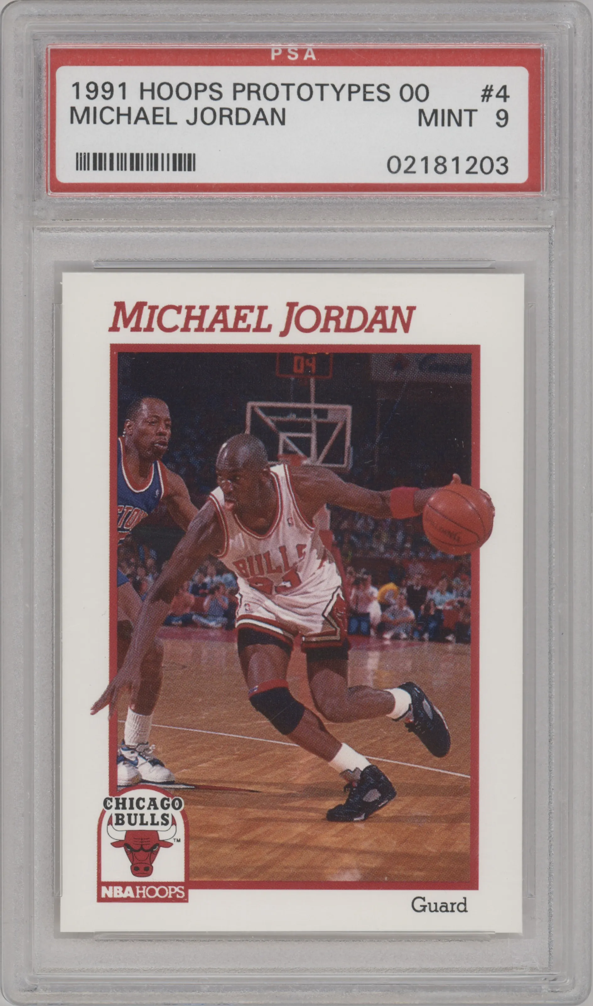 1991 NBA Hoops Prototypes Michael Jordan PSA 9