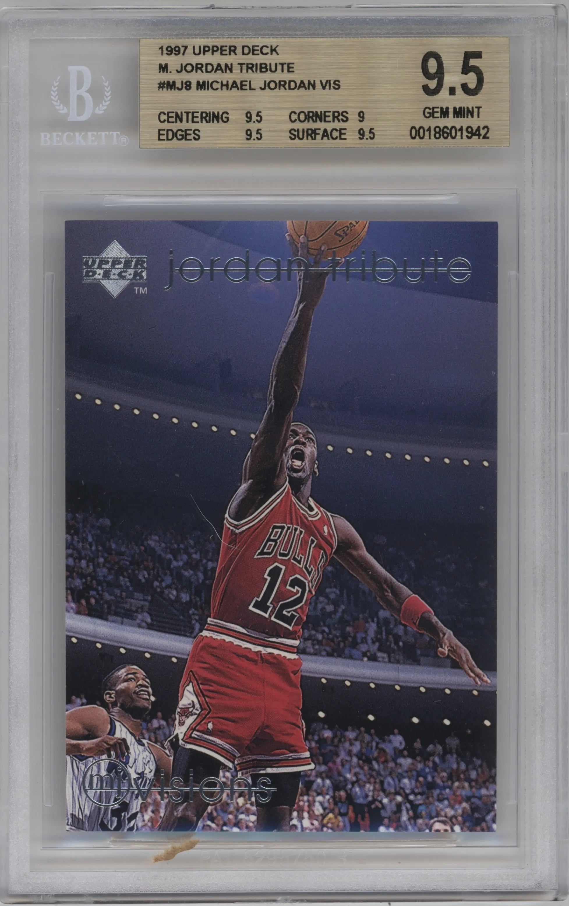 1997 Upper Deck Michael Jordan Tribute Michael Jordan #MJ8 BGS 9.5