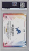 Amon-Ra St.Brown from the 2024 Panini Prizm set graded by PSA and given an overall grade of 9.
