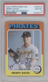 Henry Davis from the 2024 Topps Heritage set graded by PSA and given an overall grade of 10.