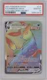 Umbreon VMAX from the 2021 Pokemon SWSH set graded by PSA and given an overall grade of 10.