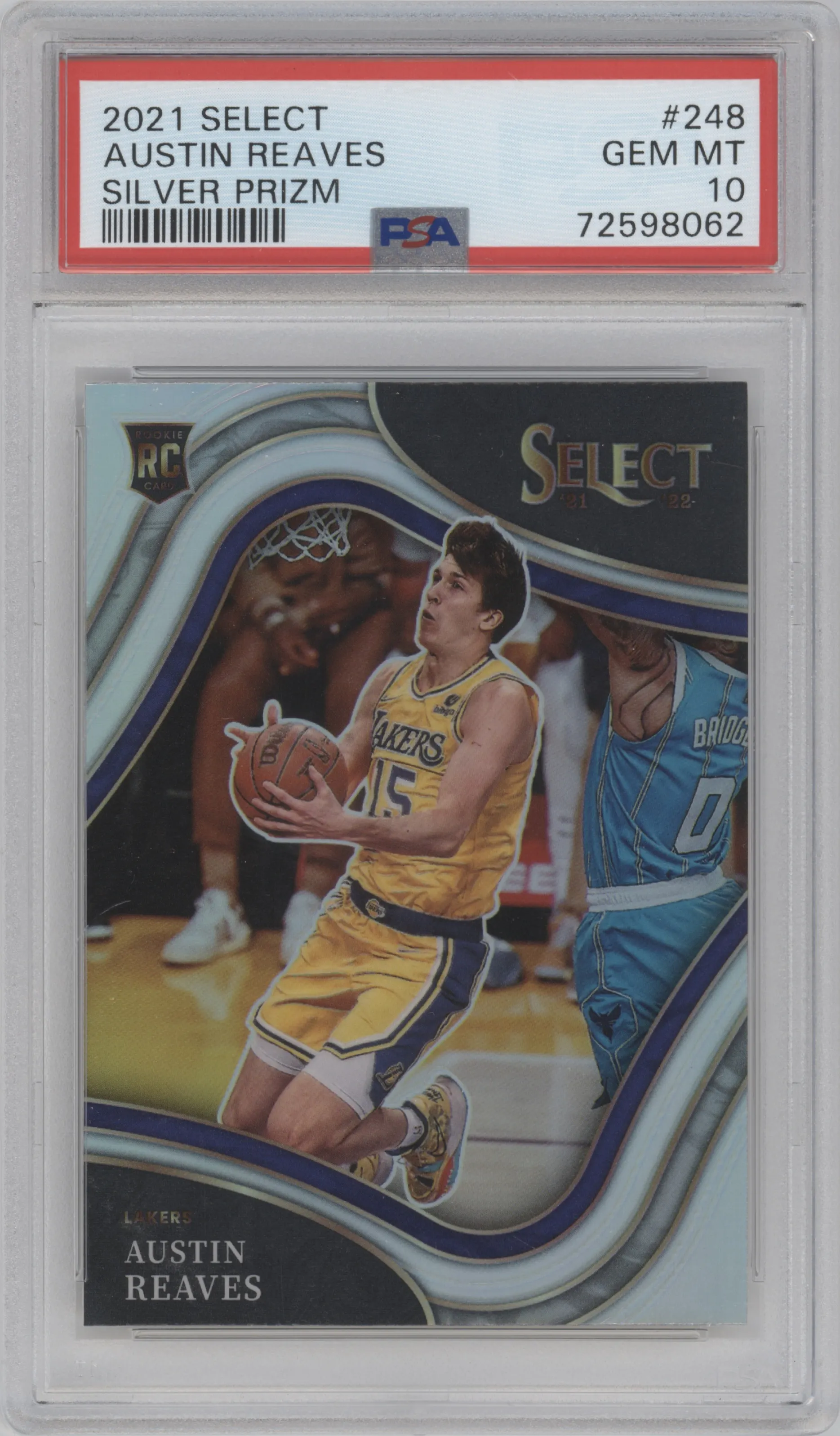 2021 Panini Select Courtside Austin Reaves Silver Prizm #248 PSA 10