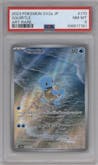 Squirtle from the 2023 Pokemon SV JPN set graded by PSA and given an overall grade of 8.