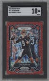 Joe Burrow from the 2023 Panini Prizm set featuring a Red Sparkle parallel graded by SGC and given an overall grade of 10.