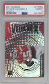 Patrick Mahomes II from the 2021 Panini Donruss set graded by PSA and given an overall grade of 10.