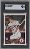 Mike Trout  from the 2011 Topps Update set graded by SGC and given an overall grade of 9.