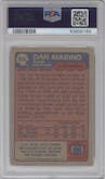 Dan Marino from the 1985 Topps set graded by PSA and given an overall grade of 9.