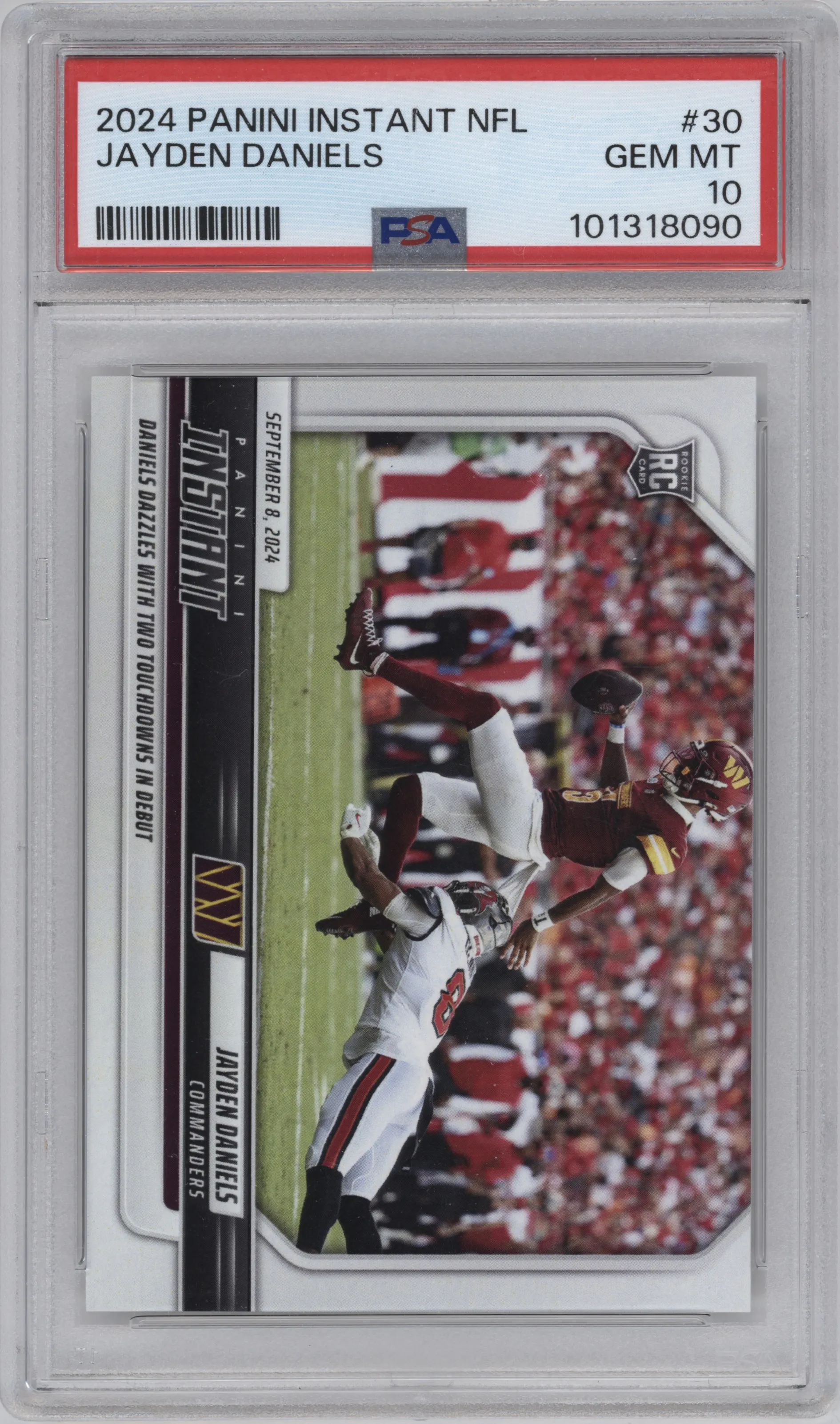 2024 Panini Instant NFL Jayden Daniels #30 PSA 10