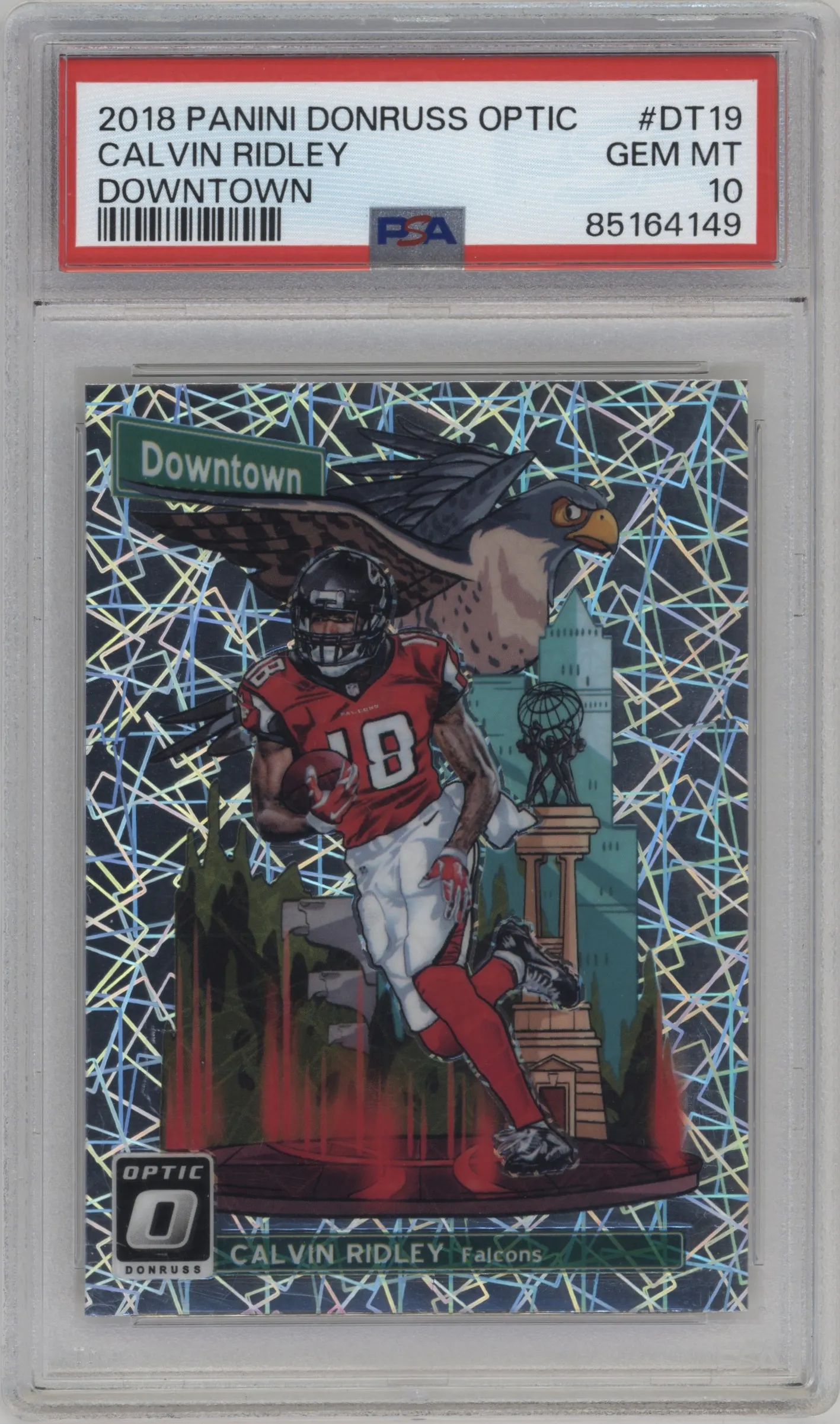 2018 Panini Donruss Optic Downtown Calvin Ridley PSA 10