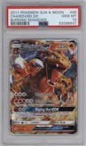 Charizard GX from the 2017 Pokemon S&M set graded by PSA and given an overall grade of 10.