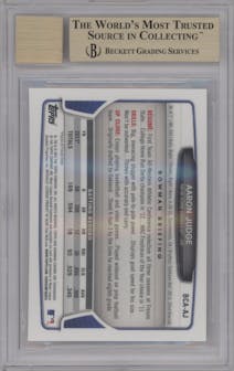 Aaron Judge from the 2013 Bowman Draft Picks & Prospects set graded by Beckett and given an overall grade of 9.5.
