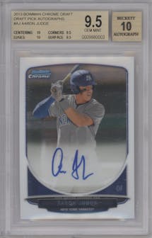 Aaron Judge from the 2013 Bowman Draft Picks & Prospects set graded by Beckett and given an overall grade of 9.5.
