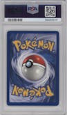 Scyther from the 1999 Pokemon set graded by PSA and given an overall grade of 8.