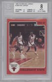 Michael Jordan from the 1986 Star Michael Jordan set graded by Beckett and given an overall grade of 8.