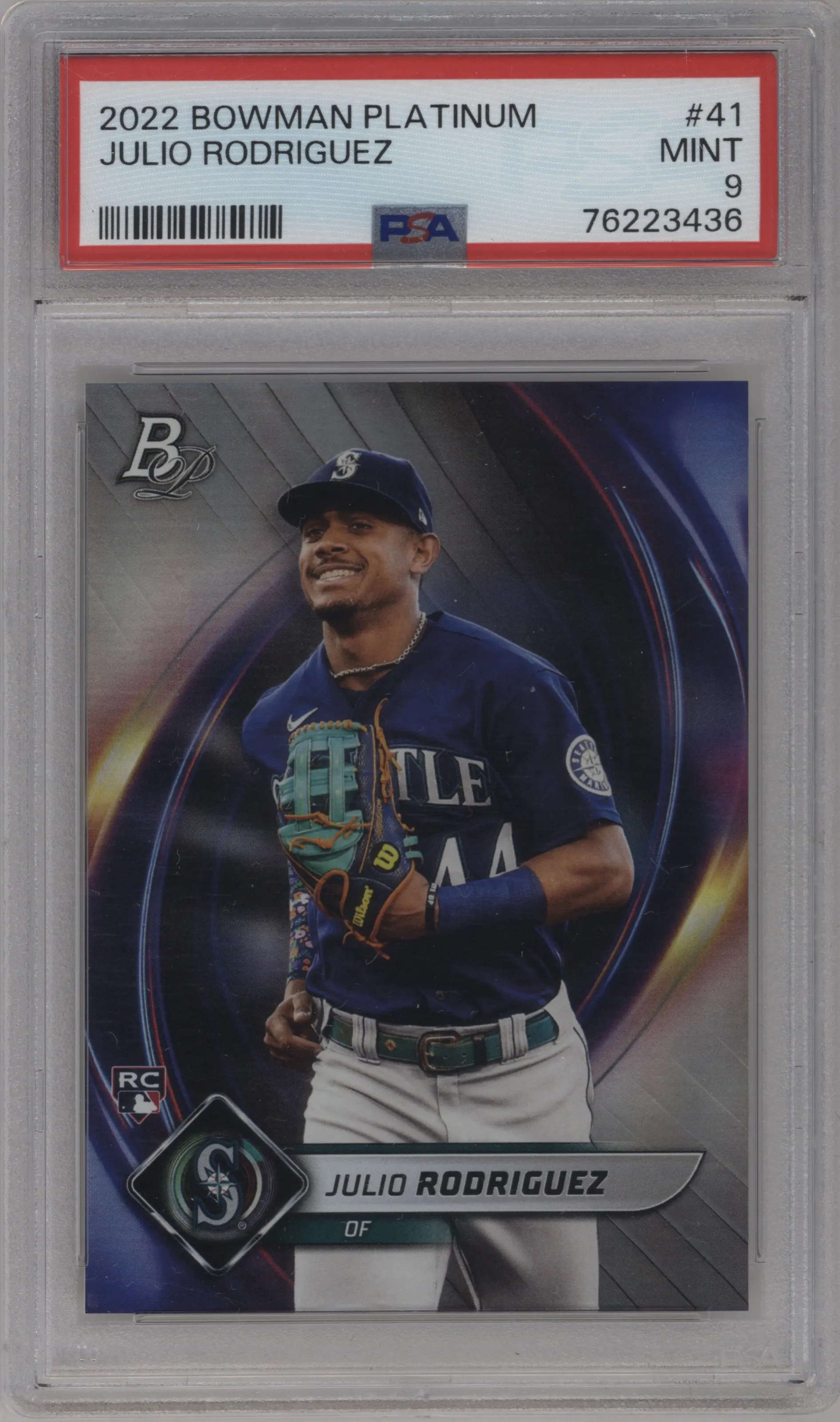 2022 Bowman Platinum Julio Rodriguez PSA 9