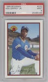 Ken Griffey Jr. from the 1989 Bowman set graded by PSA and given an overall grade of 9.