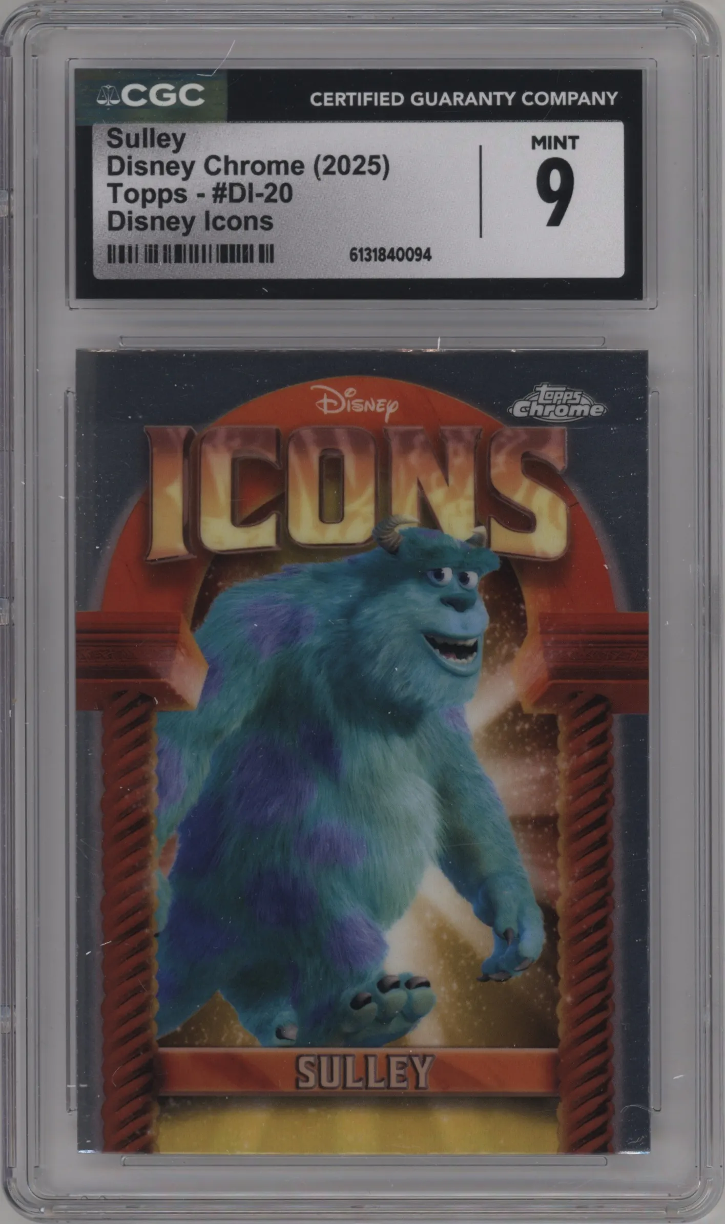 2025 Topps Chrome Disney Disney Icons Sulley #DI-20 CGC 9